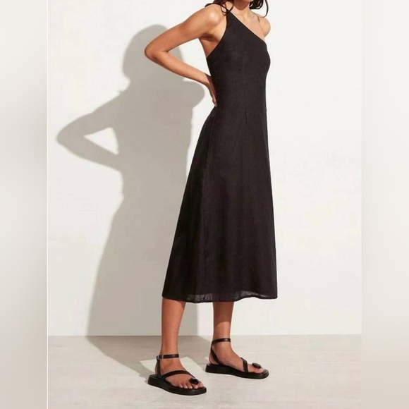 Faithfull The Brand Soko Linen Midi Dress size 8 - Picture 3 of 11